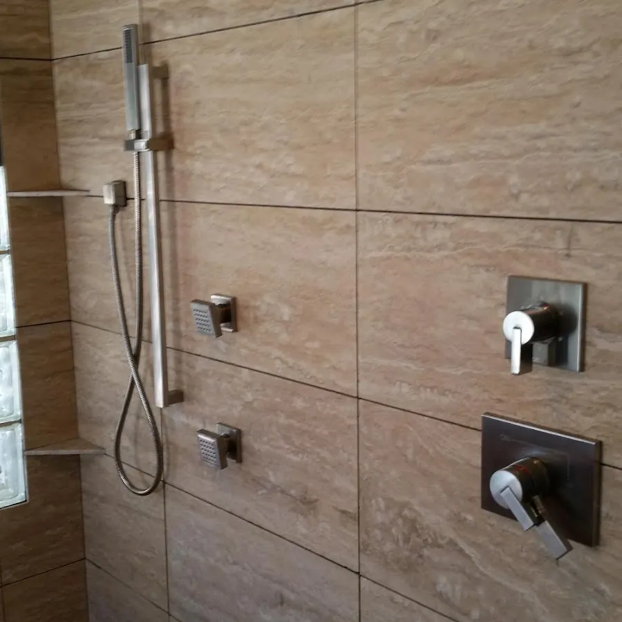 Shower fixture installation for Water Heater Replacement in Cushing